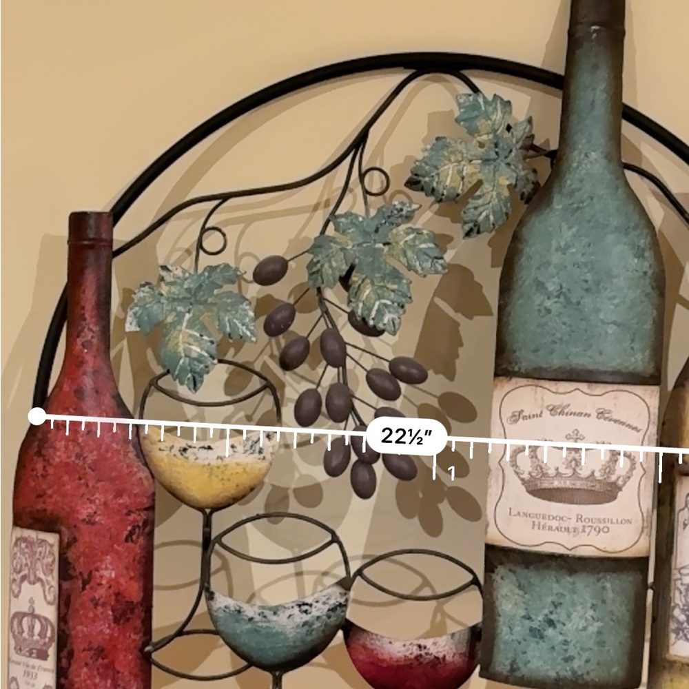 Decorative Wine Bottle and Glass Wall Art - Picture 3 of 3
